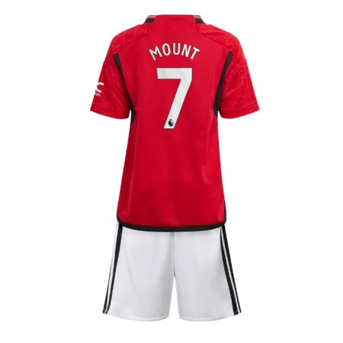 Maillot de foot Manchester United Mason Mount #7 Domicile enfant 2023-24 Manches Courte (+ pantalon court)